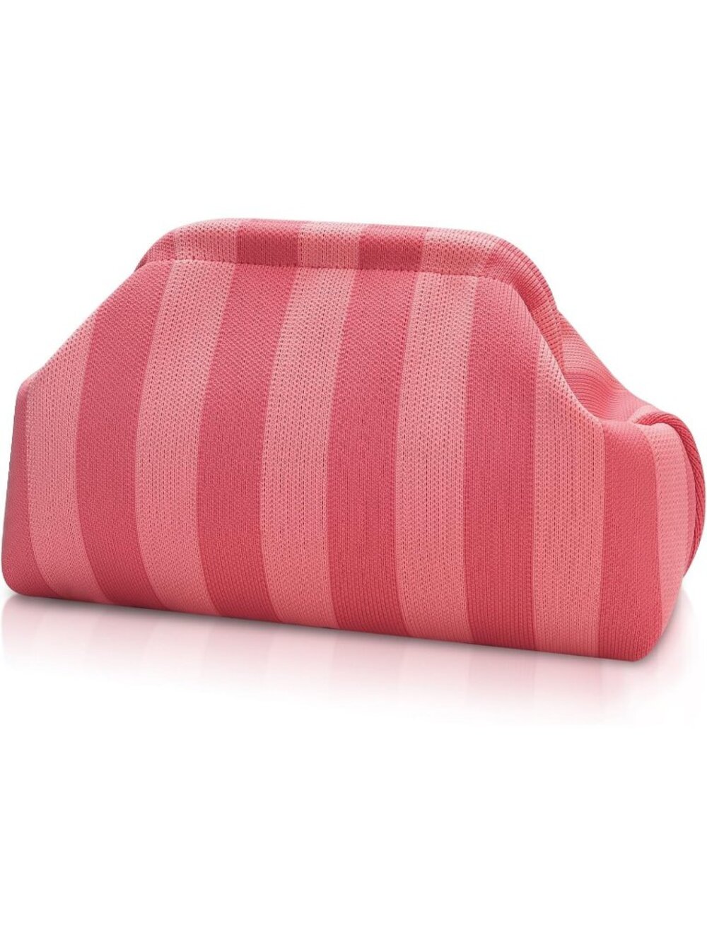 Women's Light Pink 1 Woven Clutch Purse Striped Dumpling Crochet Beach Handbag